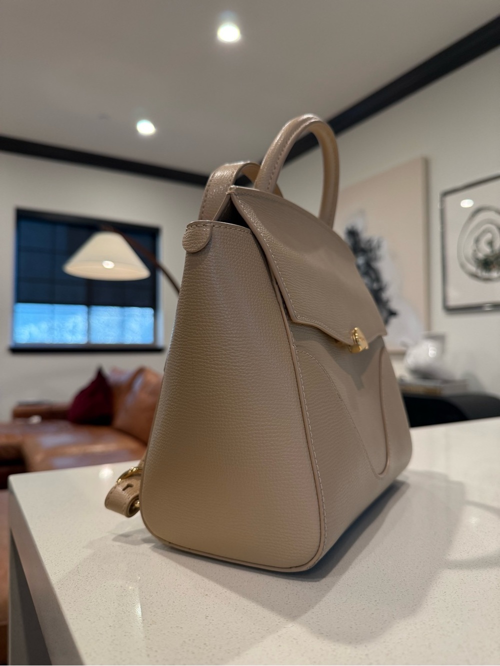 NWOT✨ Oleada Mini Wavia Leather Bag in Champagne - Picture 5 of 10